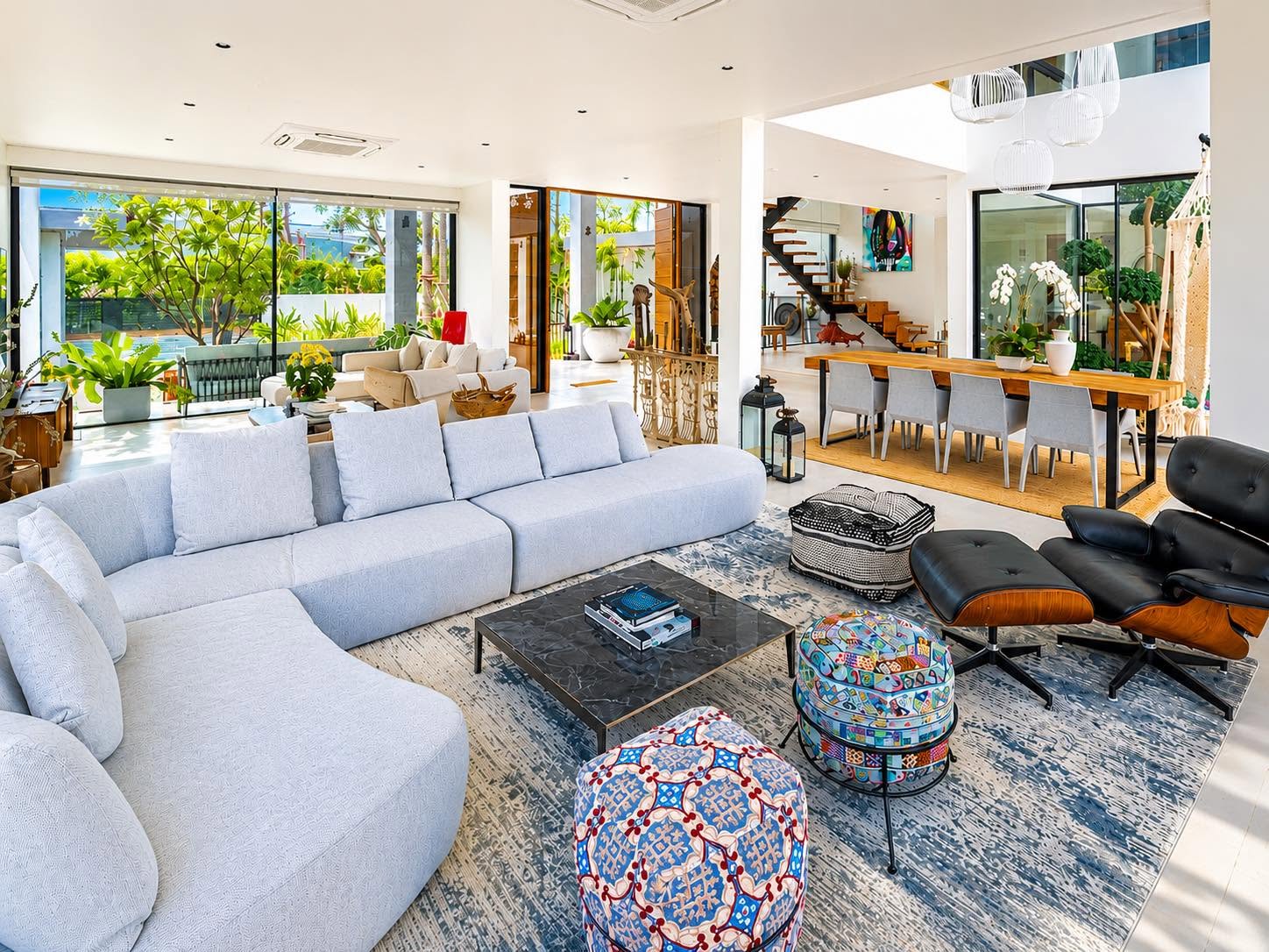 Expansive open-plan living and dining lounge