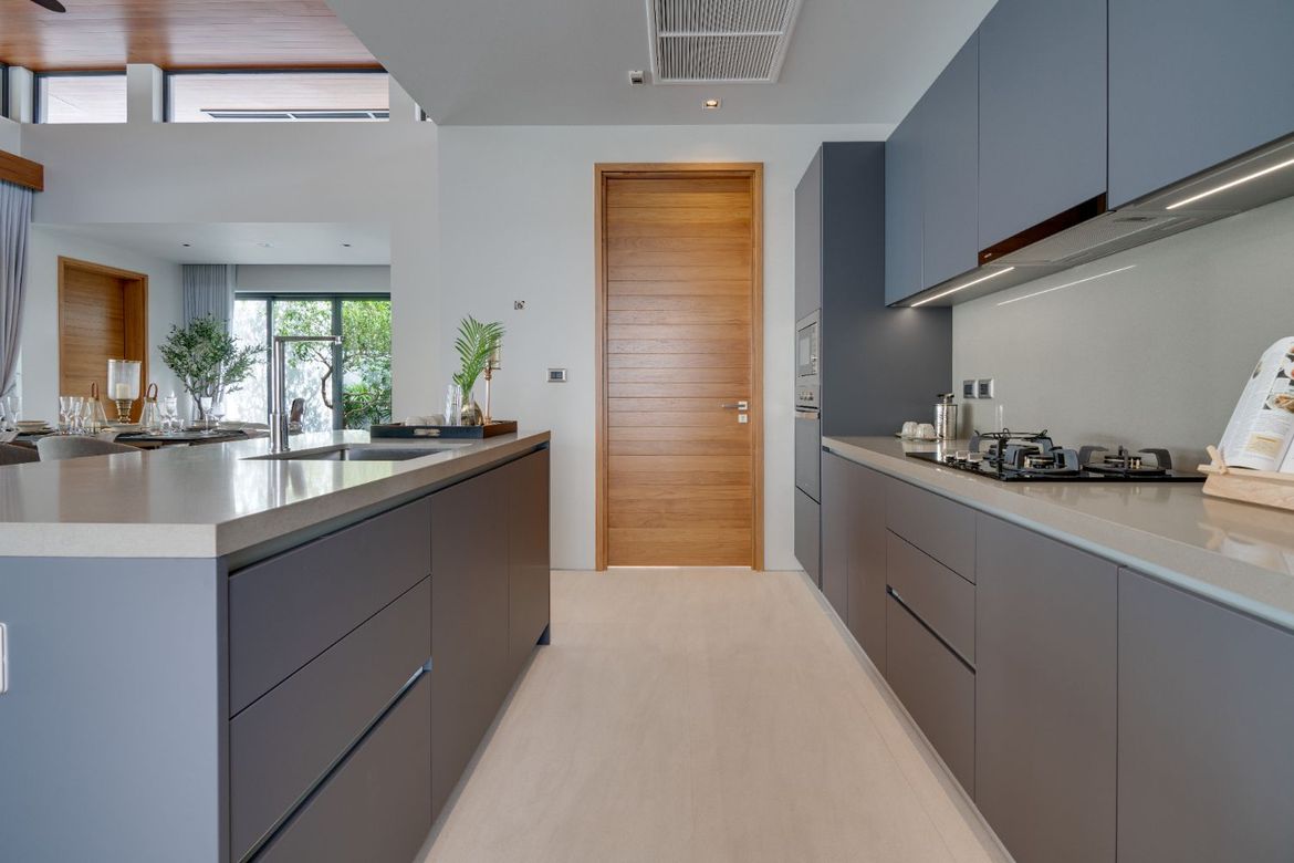 Modern designer kitchen with premium appliances