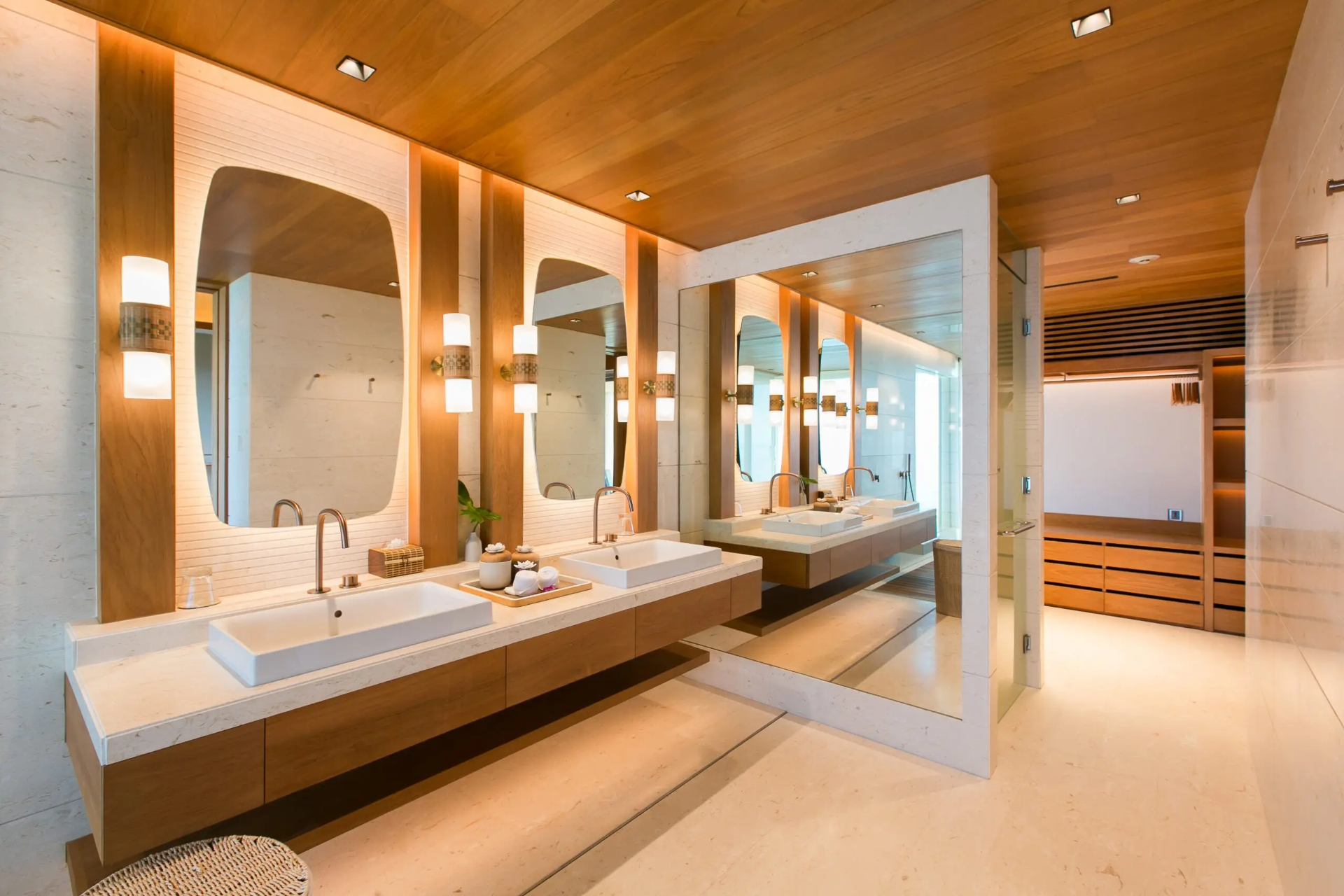 Master bathroom with double vanity