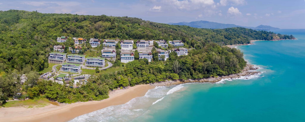 Aerial view of Malaiwana estate and Naithon Beach