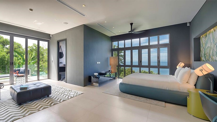 Master bedroom suite with sea views