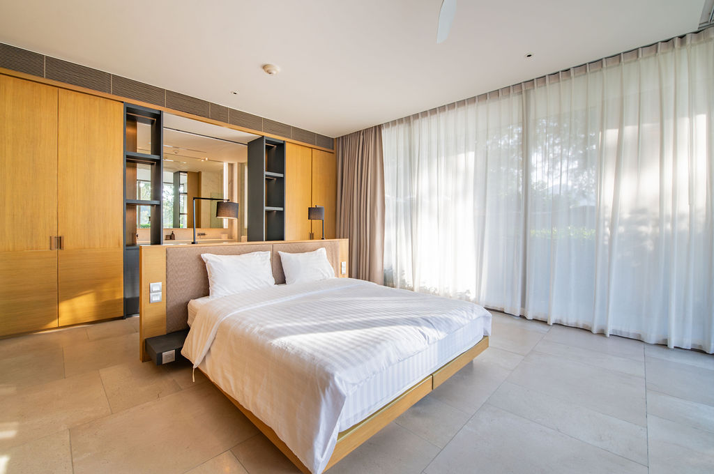 Bedroom with built-in wardrobes and open ensuite