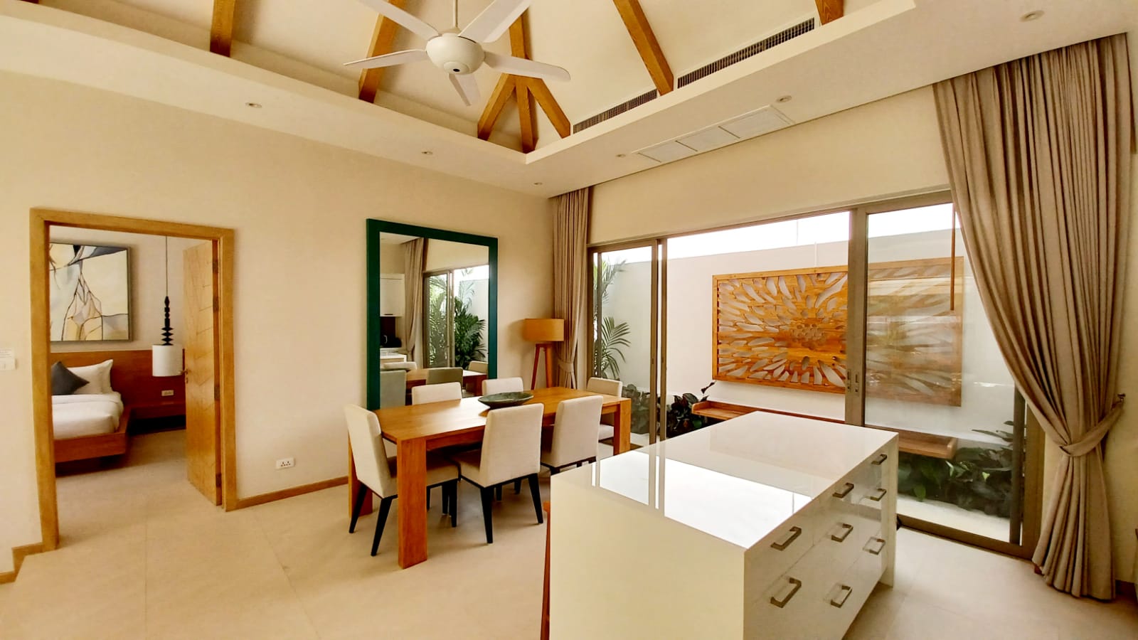 Dining room with pool terrace access