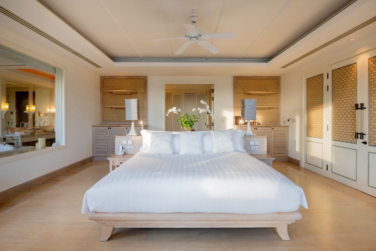 Master bedroom with Thai-inspired design
